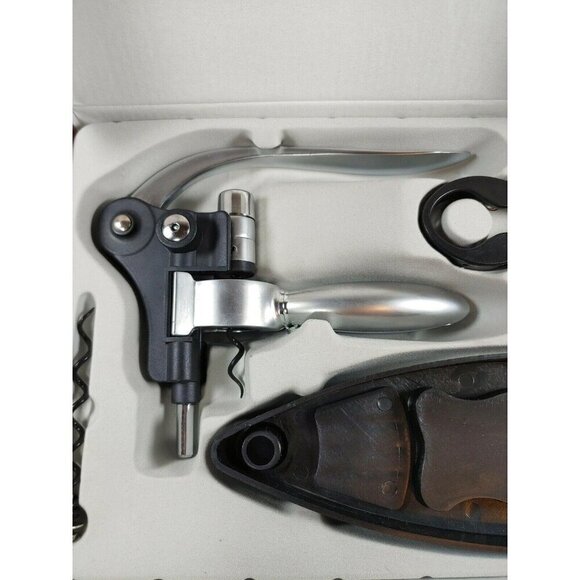 Wine Opening Kit 01-y1144 Corkscrew Foil Cutter Metal Mounted Corkscrew - Picture 8 of 9